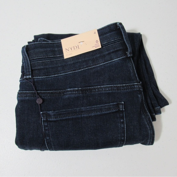NYDJ High Rise Ava Daring Flare Denim Jeans Size 4 Paneled Waistband - Picture 17 of 17